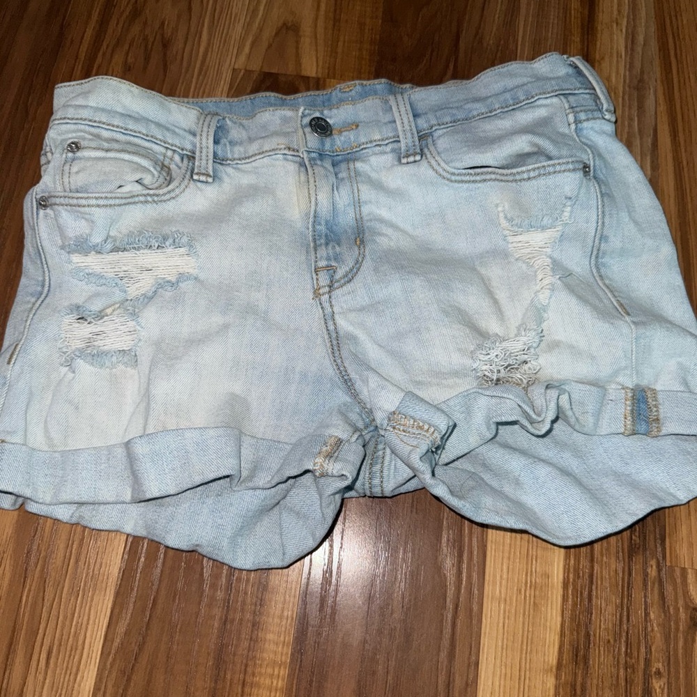 Old Navy Blue Distressed Jean Shorts